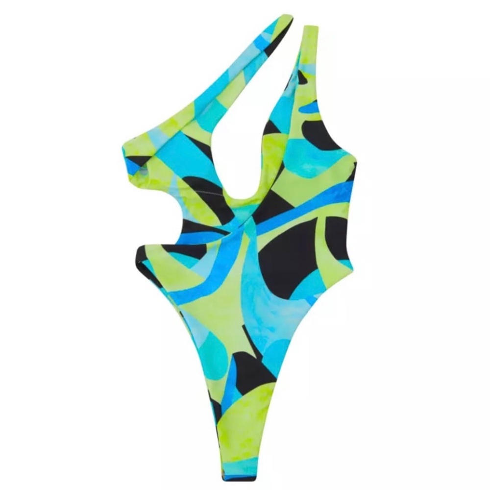 Abstract Print Swimsuit In Forest - Picture 5 of 5